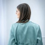 Készülődős köntös egyedi felirattal - türkiz