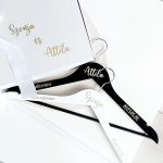 Esküvői vállfa szett díszdobozban