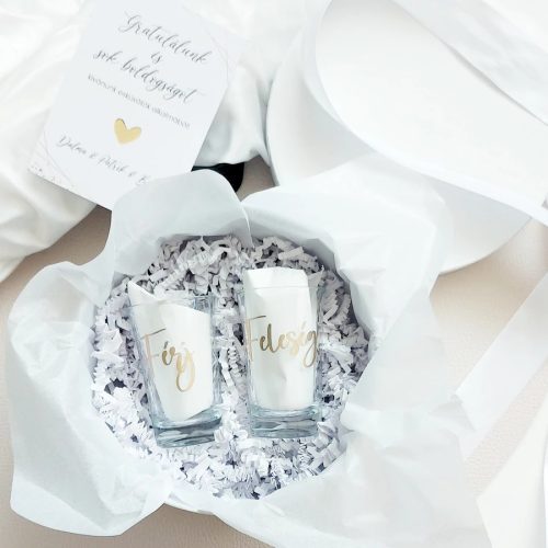 Pálinkáspohár szett díszdobozban