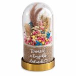 Egyedi feliratos - örökvirág búra