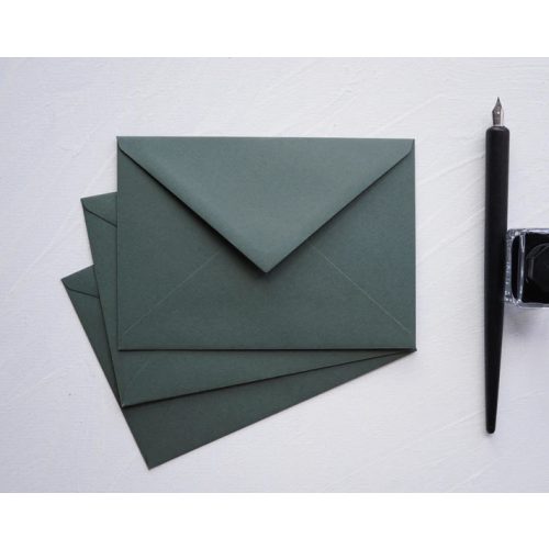 Olajzöld prémium boríték - B6