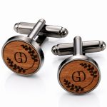 Fa mandzsettagomb egyedi gravírozással - 14 mm