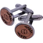 Fa mandzsettagomb egyedi gravírozással - 14 mm