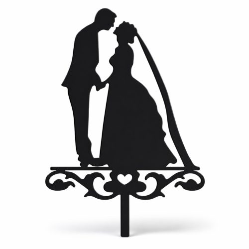 Esküvői tortadísz fekete