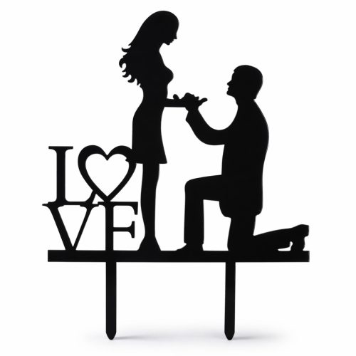 Esküvői tortadísz fekete