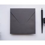 Z1116- Antracit színű boríték - 17.8 cm x 18 cm