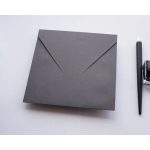 Z1116- Antracit színű boríték - 17.8 cm x 18 cm