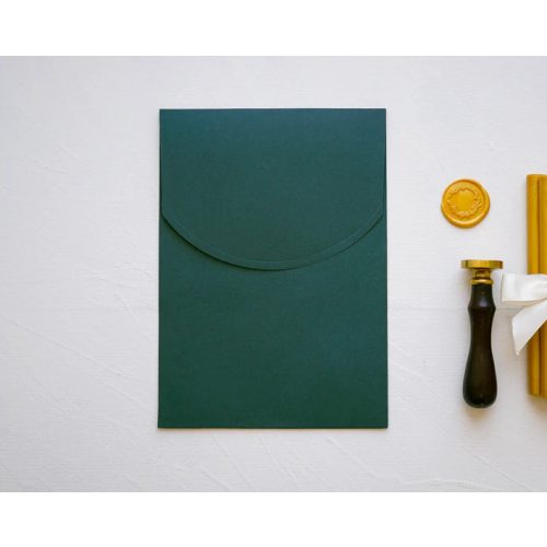 Z9372 - Sötét zöld díszboríték - 20 x 14 cm