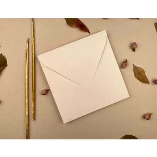Z1717A- Törtfehér boríték - 17 cm x 17 cm