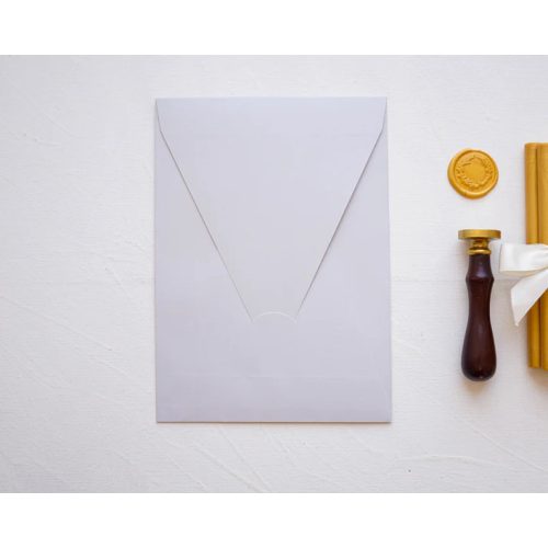 Z9263 - Világos szürke díszboríték - 20 cm x 14 cm