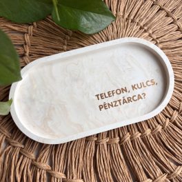 TELEFON, KULCS, PÉNZTÁRCA? tálka 