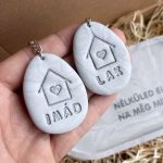 Páros kulcstartó IMÁD-LAK felirattal